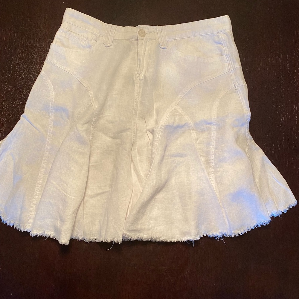 Cute white linen skirt